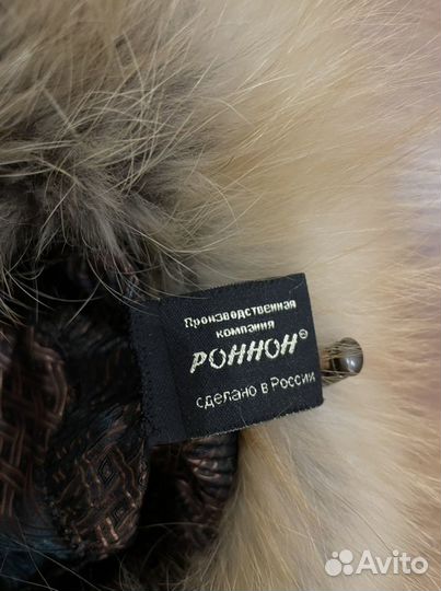 Шапка новая из натурального меха лиса песец