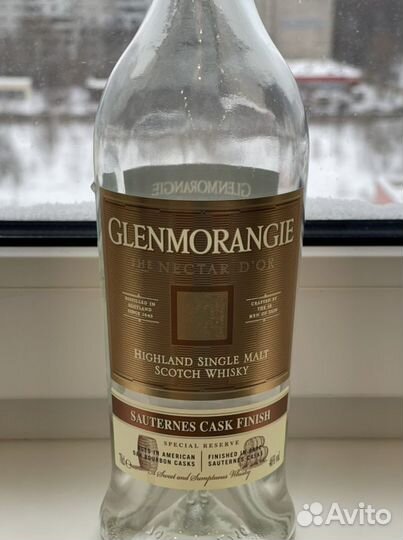 Пустая бутылка glenmorangie