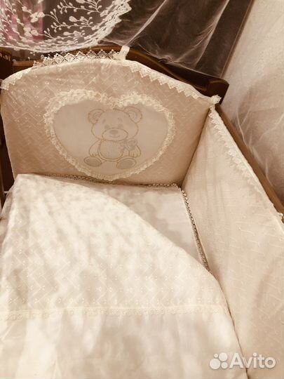 Комплект в кроватку с балдахином