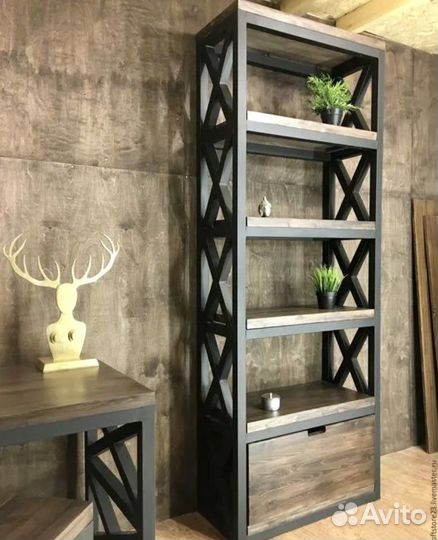 Мебель лофт, ветрины, стеллажи