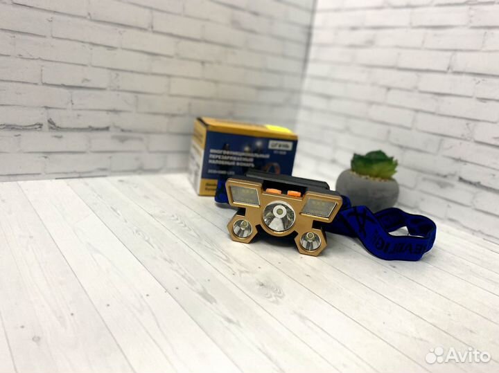 Налобный фонарик с 5 светодиодами, новый