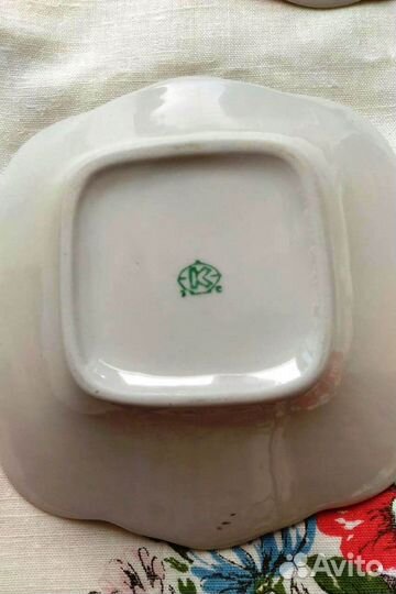 Две тарелки фарфор СССР Коростеньский фарф завод