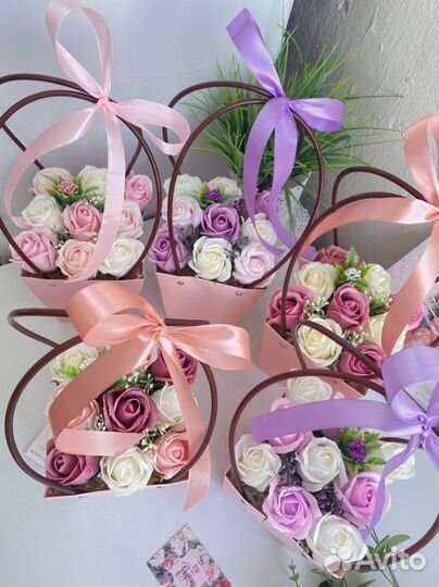 Сумочки из мыльных роз