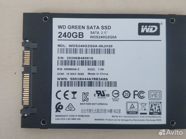 Ssd wd green 240 gb