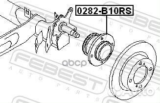Ступица задняя 0282B10RS Febest
