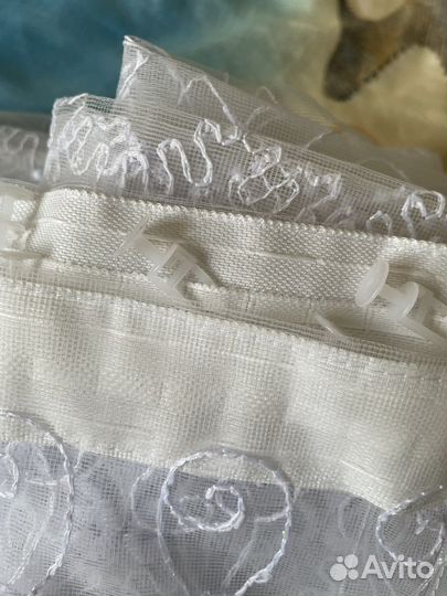 Тюль-штора белая