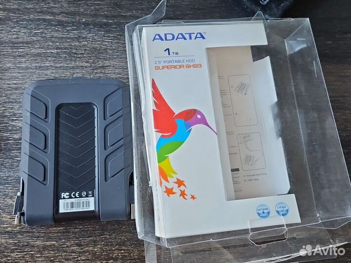 Adata жесткий диск 1тб внешний, 2.5
