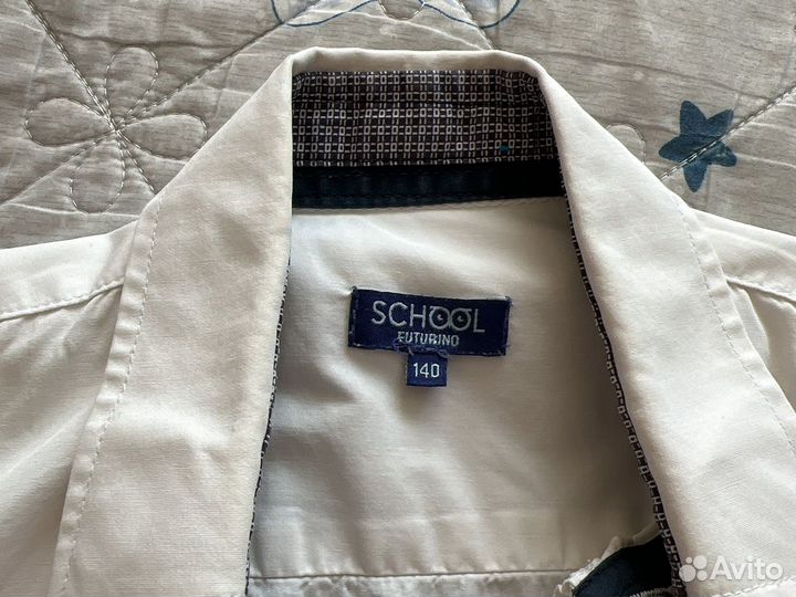 Рубашка белая хлопок 140