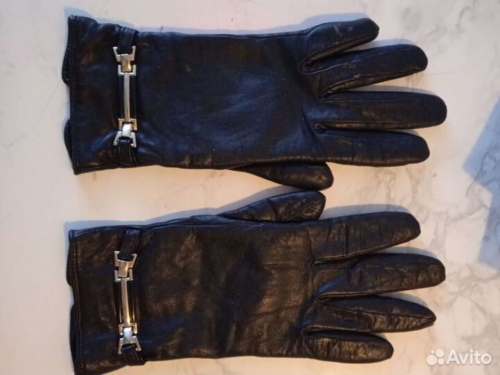 Перчатки женские кожаные 7 размер