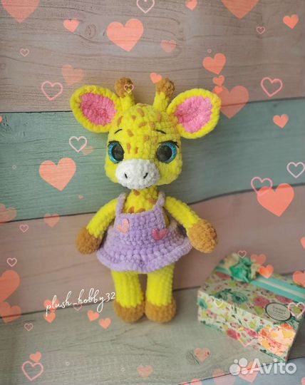 Заяц, панда, мишка, жираф. Игрушки. Ручная работа