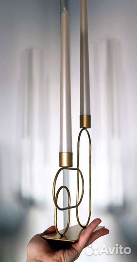 Подсвечник на 2 свечи металл Jysk