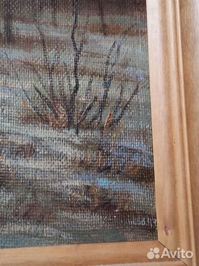 Картина маслом,на оргалите