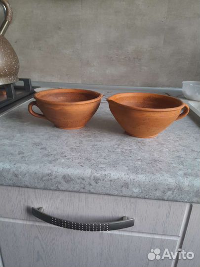 Крынки горшочки пиалы миски глиняные