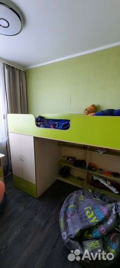 Детская кровать-чердак 180*80 (Д*Ш) с шкафом