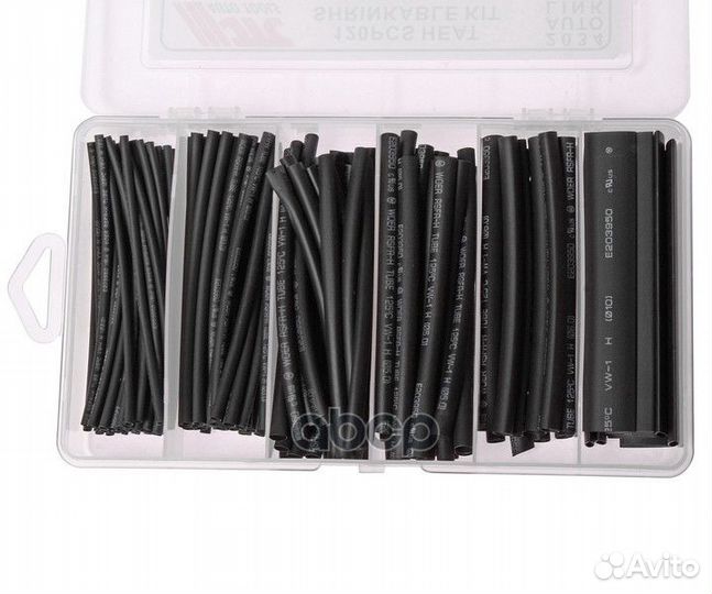 Набор термоусадочных трубок, 6 типоразмеров, дл