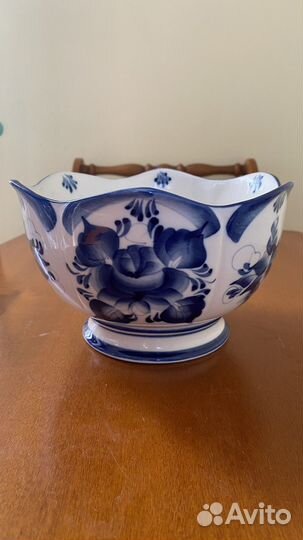 Салатник фарфор Гжель