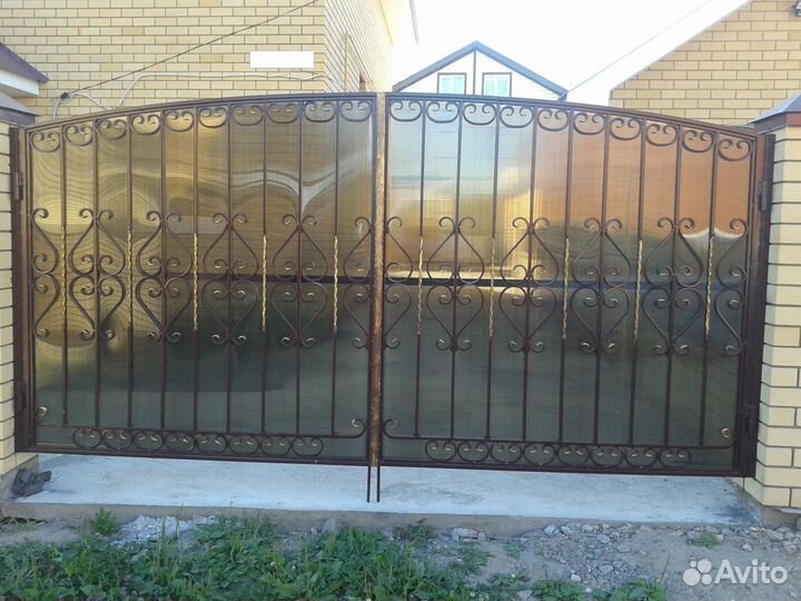 Кованые ворота, калитка, забор на участок