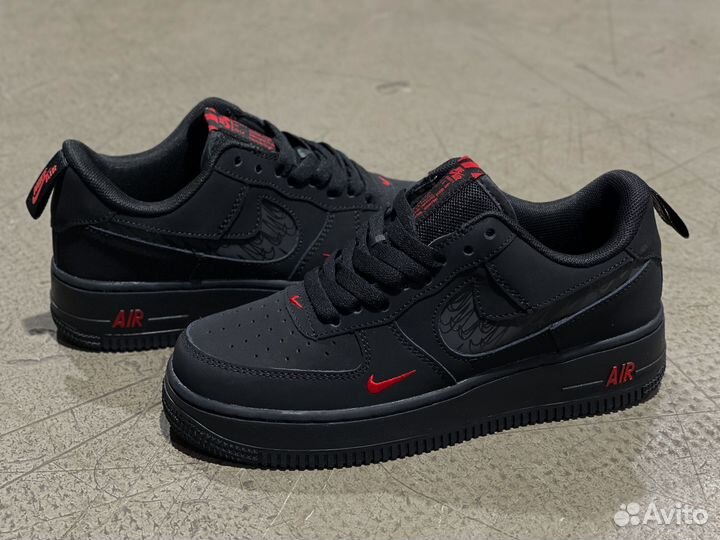 Nike Air Force 1 Low Multi-Swoosh Black Orange