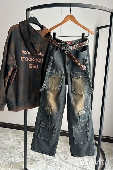 Джинсы diesel широкие (тренд сезона 2024)