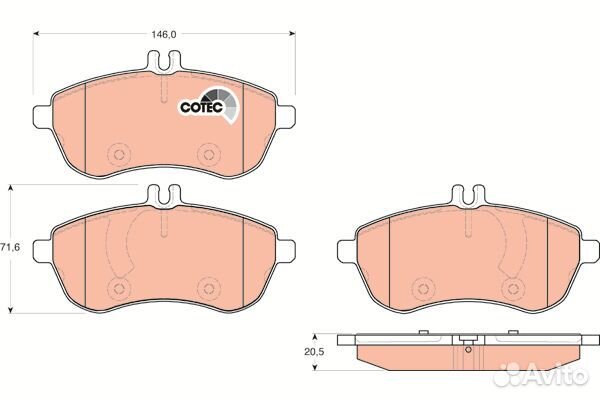 Колодки тормозные mercedes W204/W212 передние