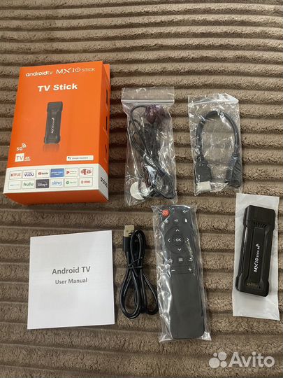 Тв приставка Android тv Stick MX10 4K ultrа нd 5G