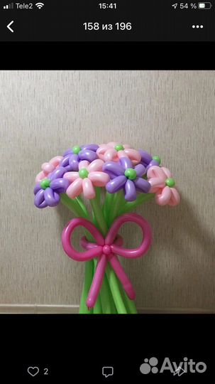 Цветы из воздушных шаров