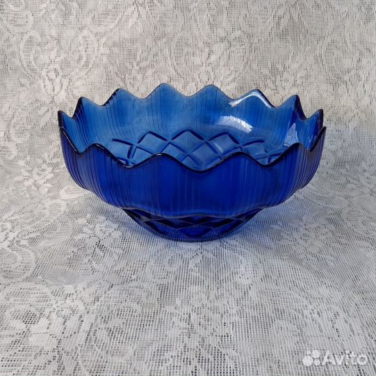 Ваза, салатник цветное стекло