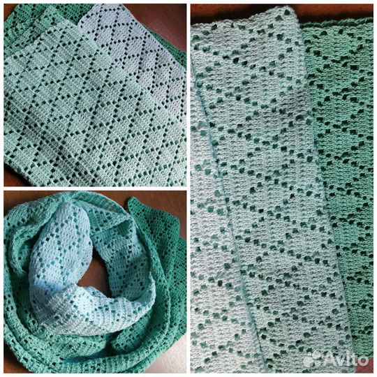 Палантины, шали, шарфы ажурные крючком и спицами