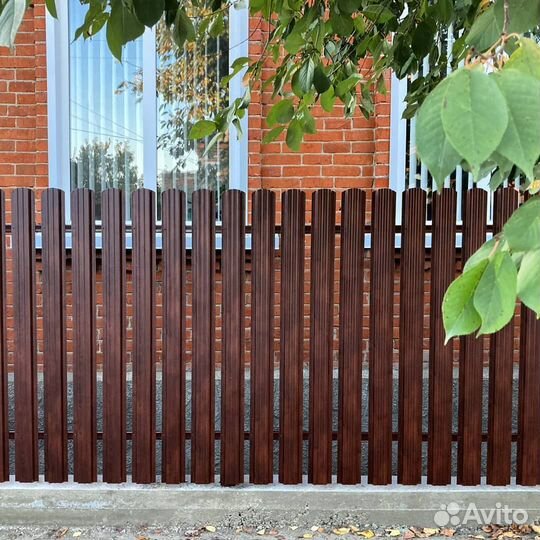 Металлический штакетник для забора с. Завьялово
