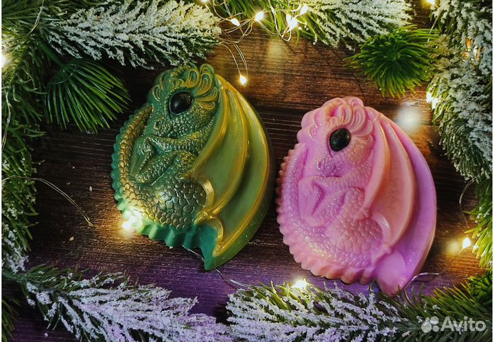 Мыло ручной работы драконы–символы 2024