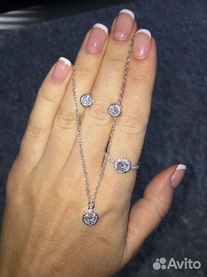 Кольцо + серьги + подвеска
