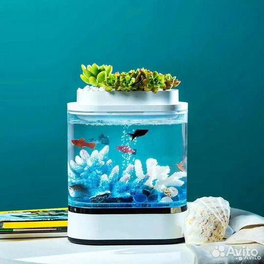 Акваферма Xiaomi Geometry Mini Lazy Fish Tank Pro
