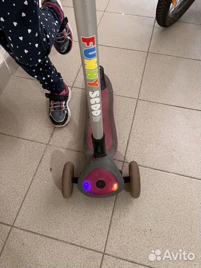 Самокат трехколесный Funny Scoo складывается