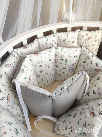 Бортики в кроватку заборчик