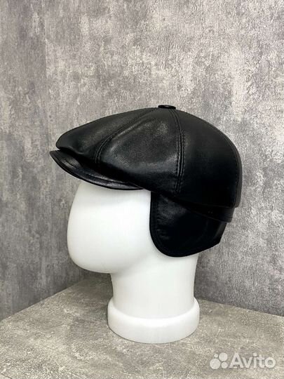 Кепка мужская восьмиклинка кожаная