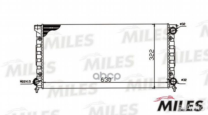 Радиатор VW passat 1.8/2.0/1.9TD 90-98 acrm127