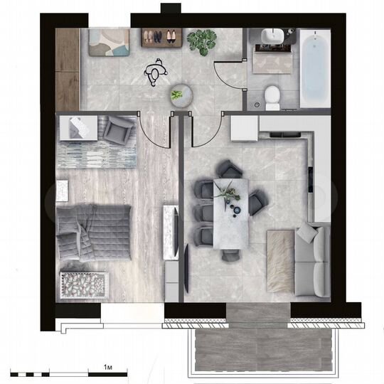 1-к. квартира, 50,5 м², 2/5 эт.