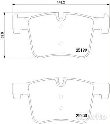 Колодки тормозные дисковые перед P06075 Brembo