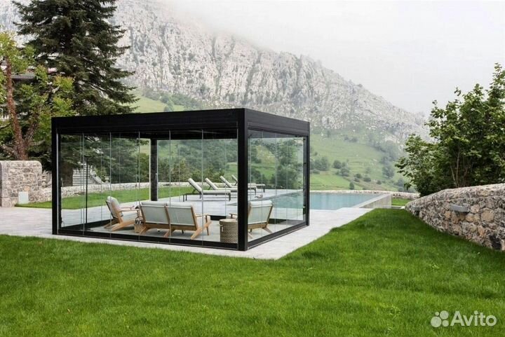 Безрамное остекление для лоджий, беседок