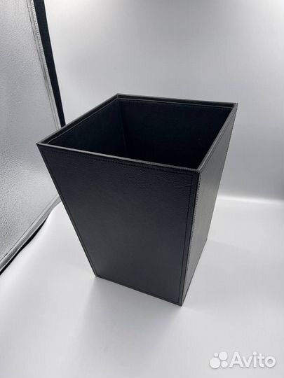 Мусорный бак с мешком-вкладышем искусств кожа