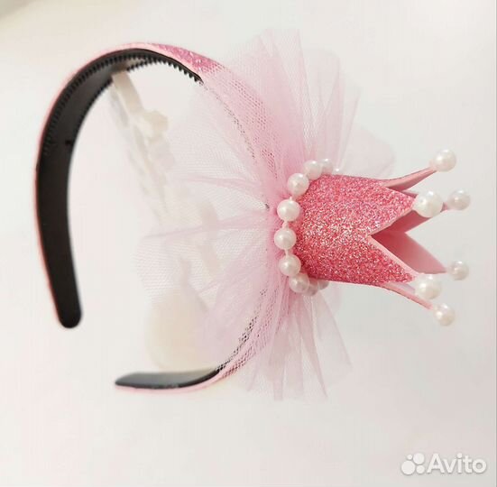 Ободок с короной для принцессы, ручная работа