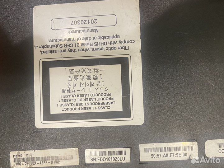 Коммутатор Cisco Catalyst WS-C3750X-48PF-S PoE+