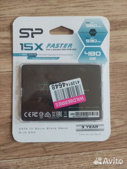 SSD накопитель Slim S55, 480гб (SP480gbss3S55S25)