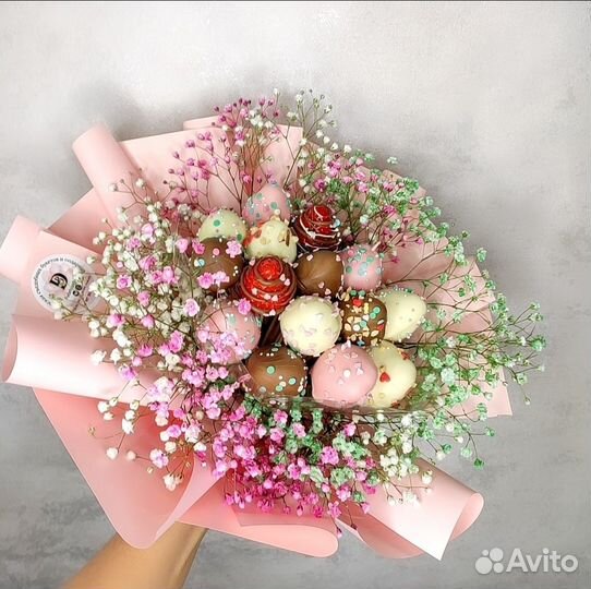 Клубника в шоколаде. Букет из клубники в шоколаде