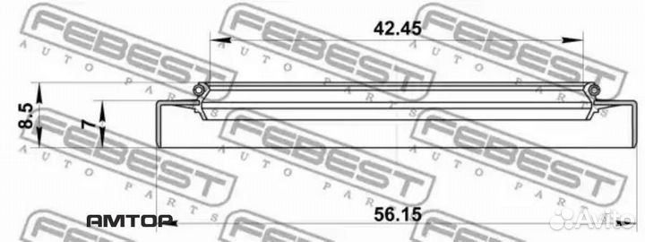 Febest 95GDY-44560709X Сальник полуоси 42x56x7x8.5