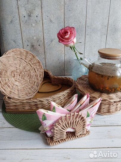 Плетеная салфетница на заказ