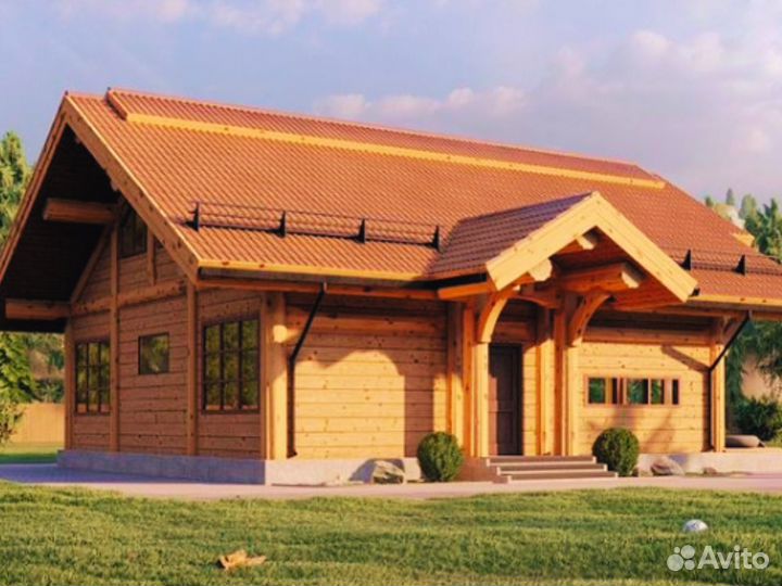 Дом из сруба, проект «Женева», 130 кв.м, кедр