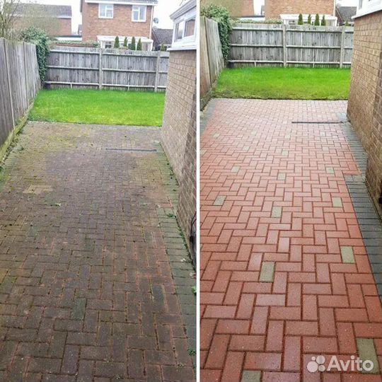 Мойка тротуарной плитки