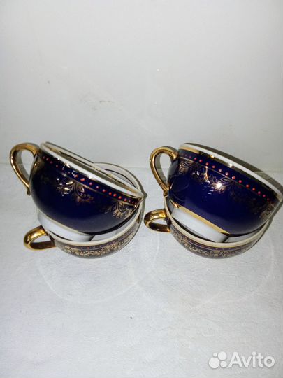 Чайный сервиз кобальт, СССР,Довбыш