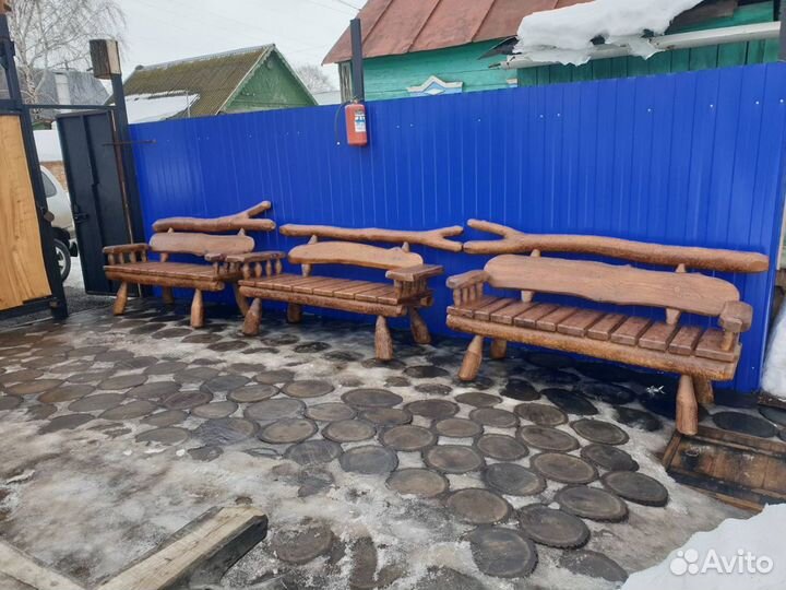 Авторская лавочка из коряг